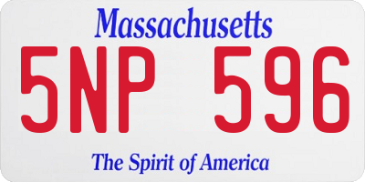 MA license plate 5NP596