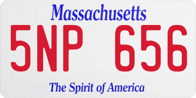 MA license plate 5NP656
