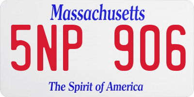 MA license plate 5NP906