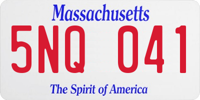 MA license plate 5NQ041