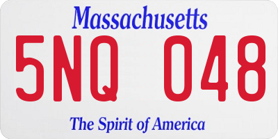 MA license plate 5NQ048