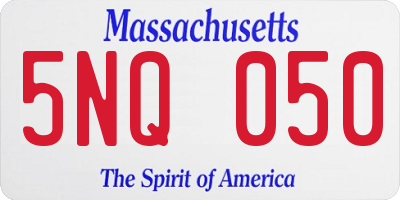 MA license plate 5NQ050