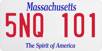 MA license plate 5NQ101