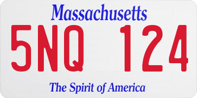 MA license plate 5NQ124