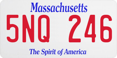 MA license plate 5NQ246