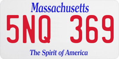 MA license plate 5NQ369