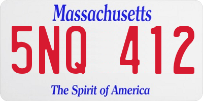 MA license plate 5NQ412
