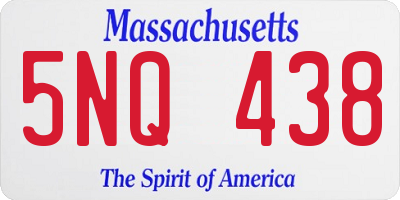 MA license plate 5NQ438