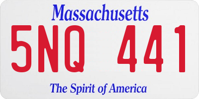 MA license plate 5NQ441