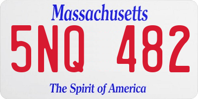 MA license plate 5NQ482