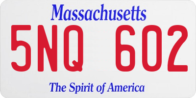 MA license plate 5NQ602