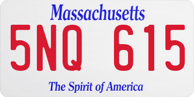 MA license plate 5NQ615