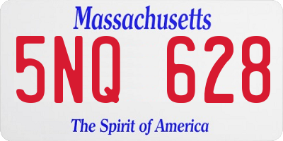 MA license plate 5NQ628
