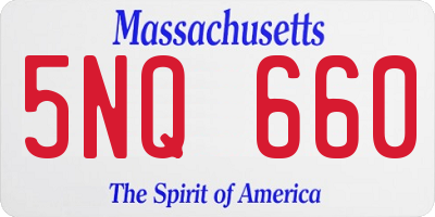 MA license plate 5NQ660