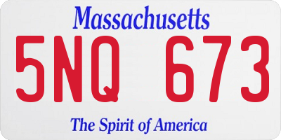 MA license plate 5NQ673