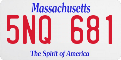 MA license plate 5NQ681