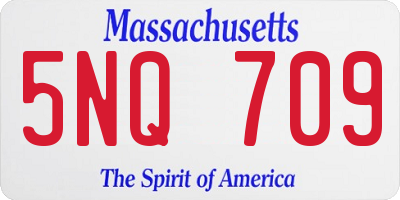 MA license plate 5NQ709