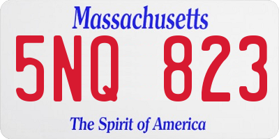MA license plate 5NQ823