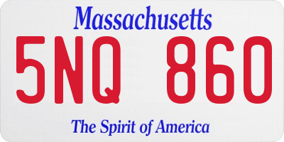 MA license plate 5NQ860