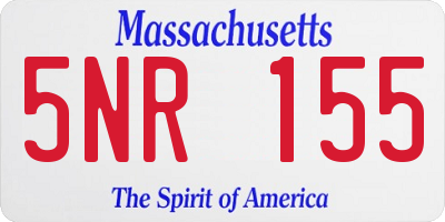 MA license plate 5NR155