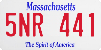 MA license plate 5NR441