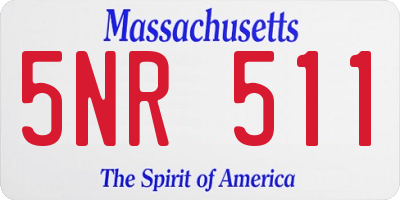 MA license plate 5NR511