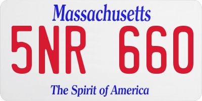 MA license plate 5NR660