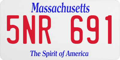 MA license plate 5NR691
