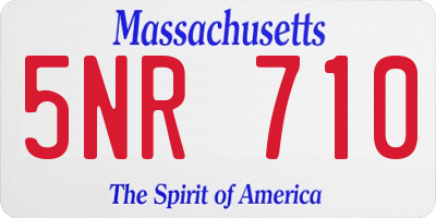 MA license plate 5NR710