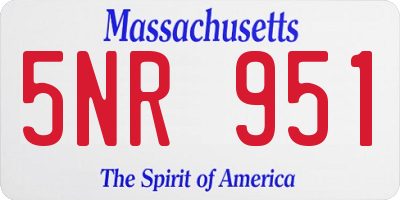 MA license plate 5NR951