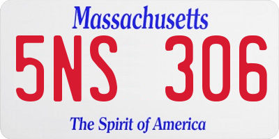 MA license plate 5NS306