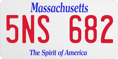 MA license plate 5NS682