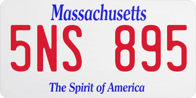 MA license plate 5NS895