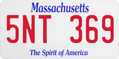 MA license plate 5NT369