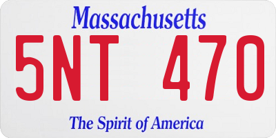 MA license plate 5NT470