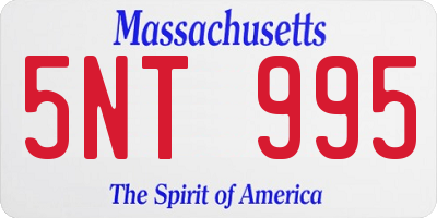 MA license plate 5NT995