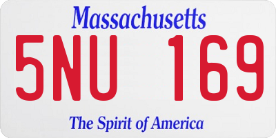 MA license plate 5NU169