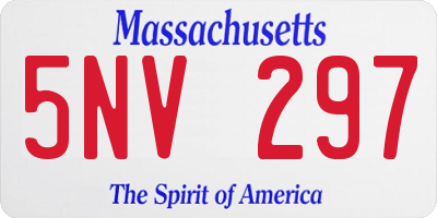 MA license plate 5NV297