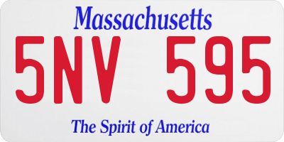 MA license plate 5NV595