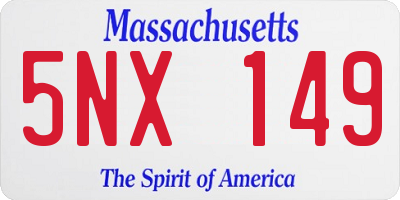 MA license plate 5NX149