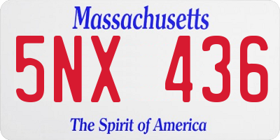 MA license plate 5NX436