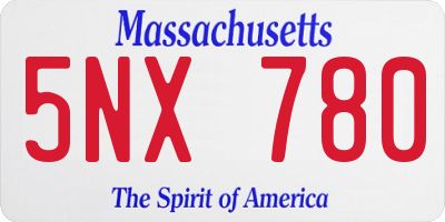 MA license plate 5NX780