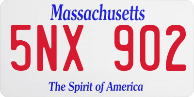 MA license plate 5NX902