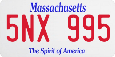 MA license plate 5NX995