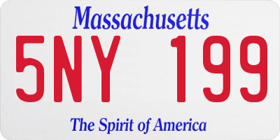 MA license plate 5NY199