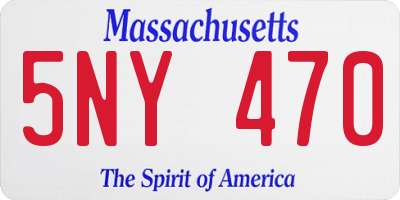 MA license plate 5NY470