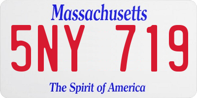 MA license plate 5NY719