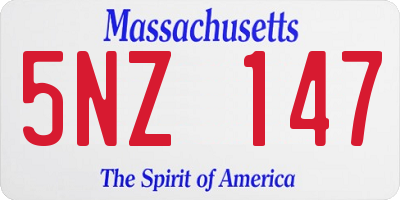 MA license plate 5NZ147