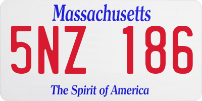 MA license plate 5NZ186