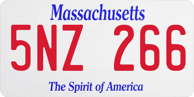 MA license plate 5NZ266